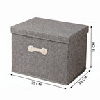 SOGA (35x28x18cm) Grey 18L Fabric Storage Box Organizer