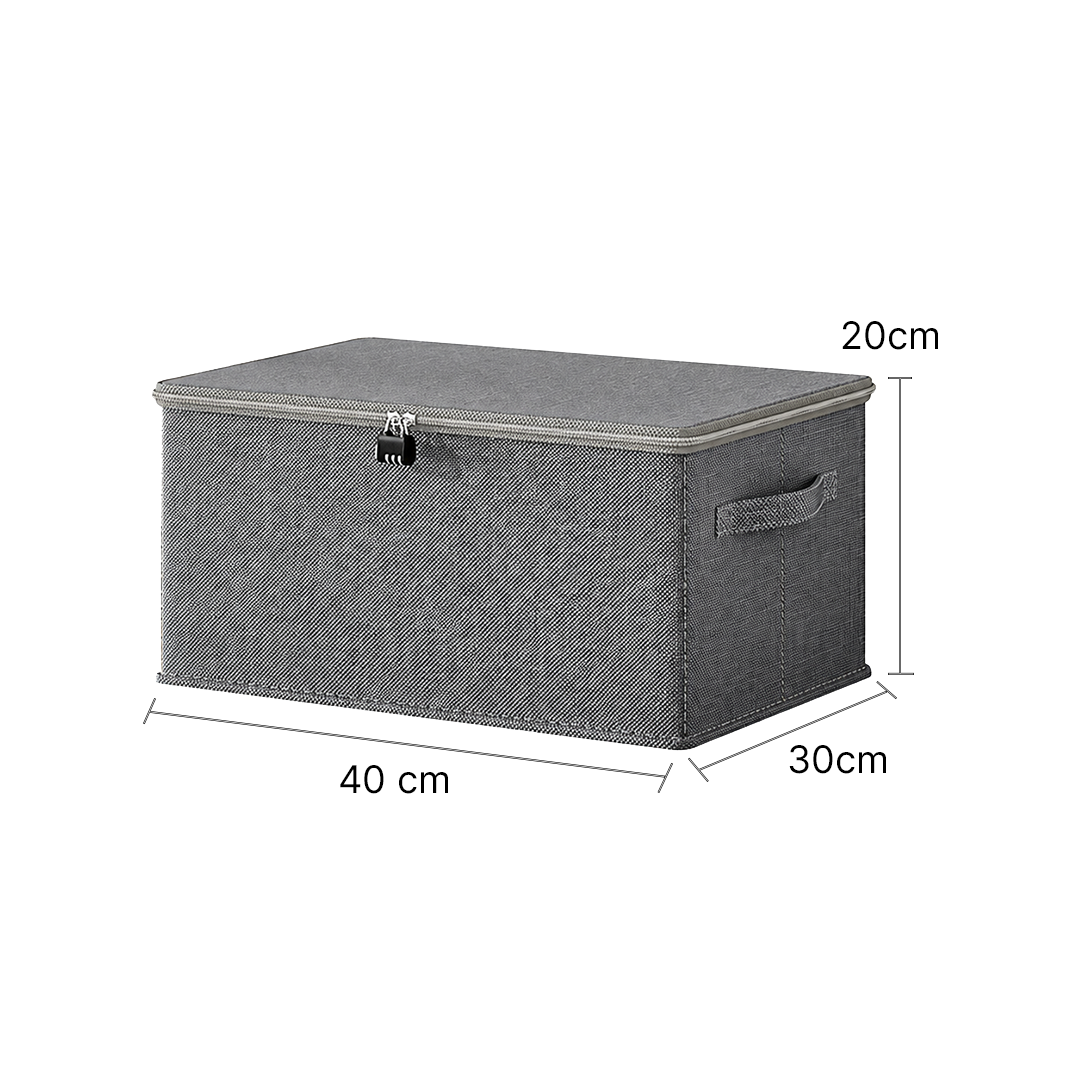 SOGA (40x30x20cm) Grey Fabric Storage Box Home Organizer ( Large)