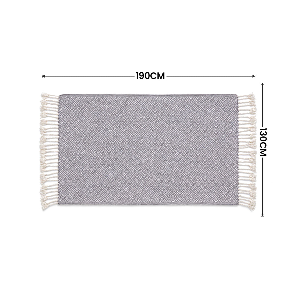 SOGA Grey Throw Blanket 127x170cm Soft Polyester Cozy Sofa Bed