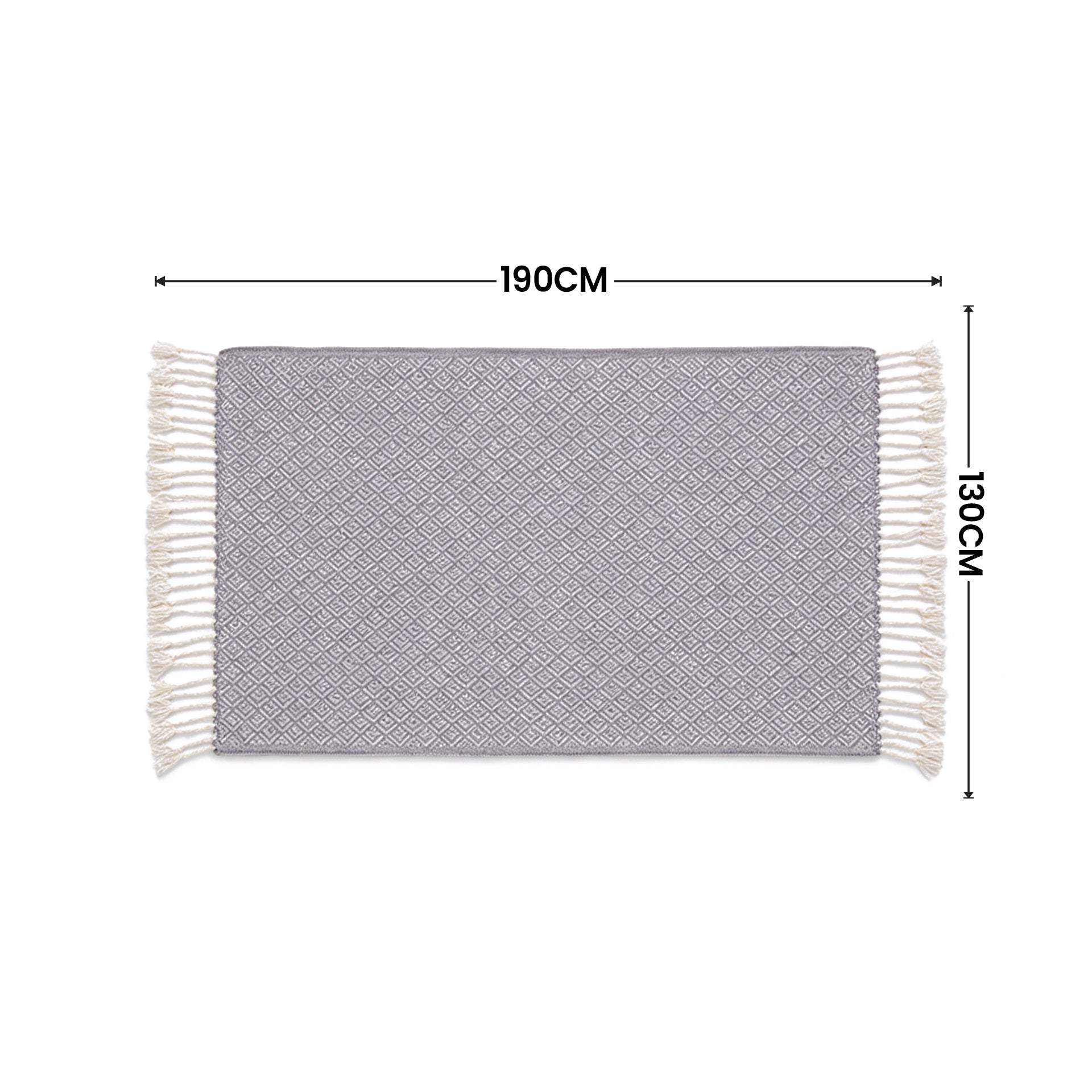 SOGA Grey Throw Blanket 127x170cm Soft Polyester Cozy Sofa Bed