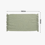 SOGA Sage Green Polyester Throw Blanket 45x35x12cm Soft Cozy Sofa Bed