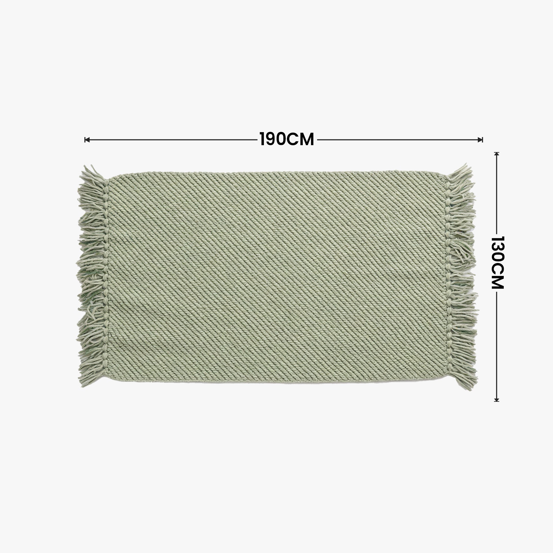 SOGA Sage Green Polyester Throw Blanket 45x35x12cm Soft Cozy Sofa Bed