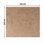 SOGA 230x200cm Light Coffee Flannel Polyester Throw Blanket