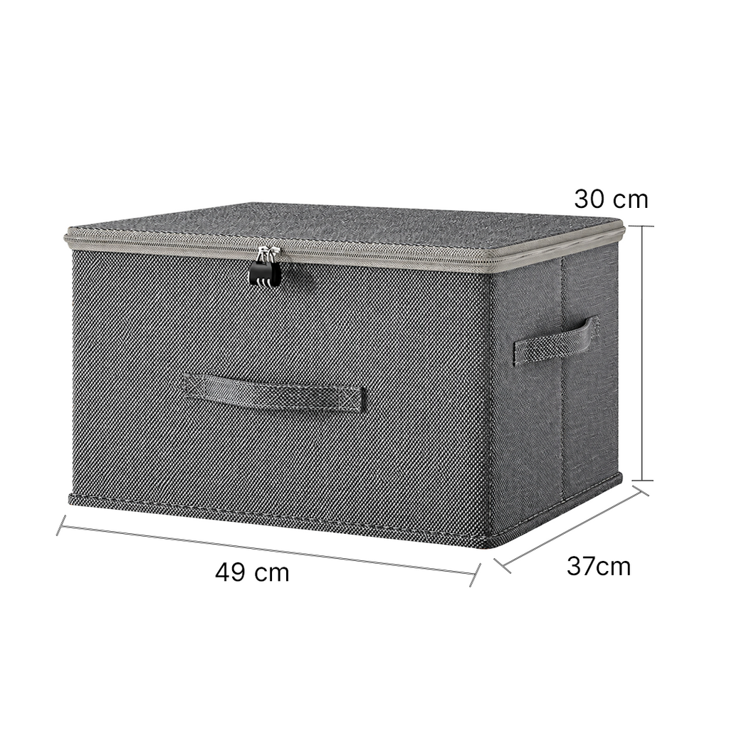 SOGA (49x37x30cm) Grey Fabric Storage Box Home Organizer