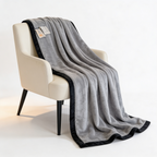 SOGA 230x200cm Silver Flannel Polyester Throw Blanket