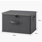 SOGA (60x40x30cm) Grey Fabric Storage Box Home Organizer