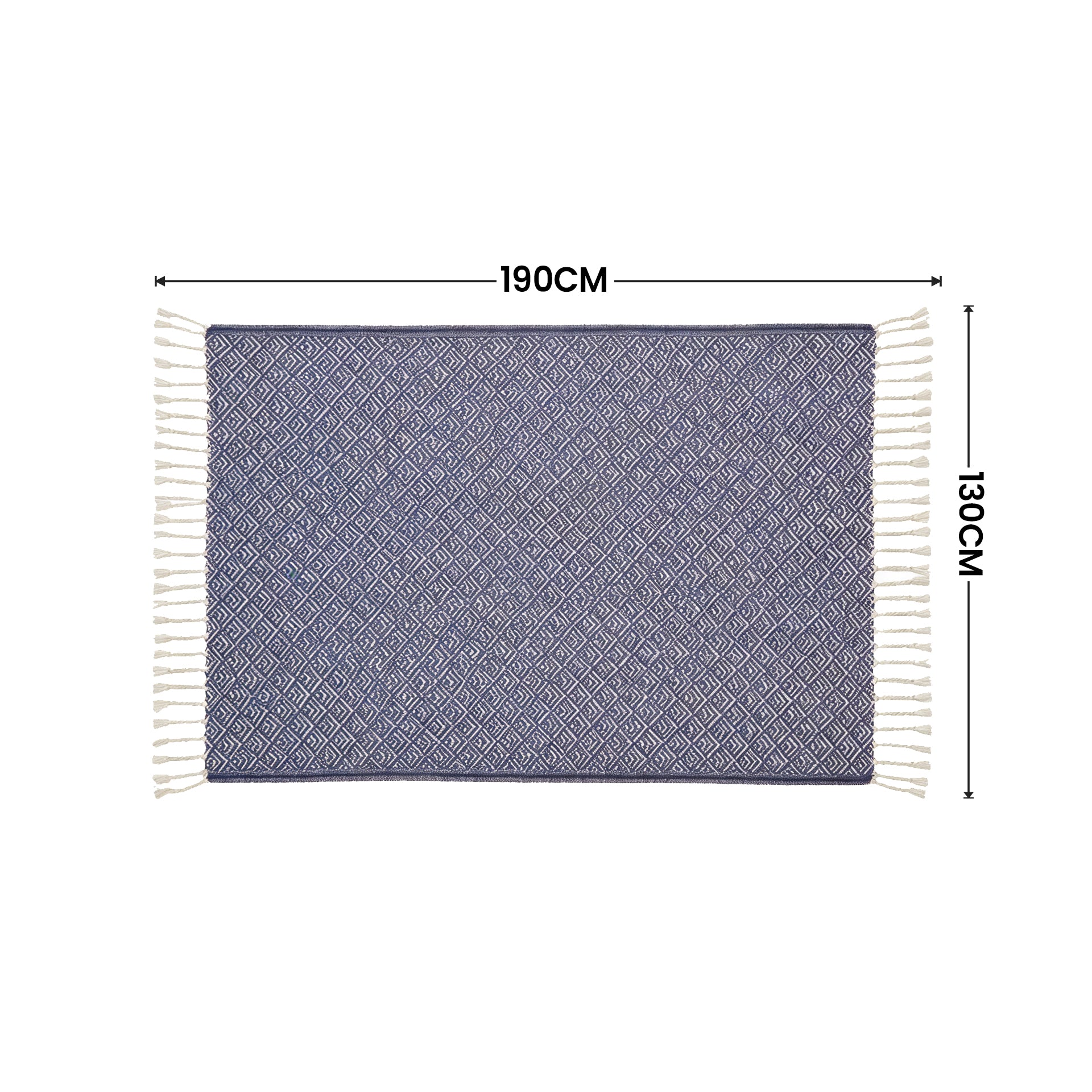 SOGA Deep Navy Throw Blanket 127x170cm Soft Polyester Cozy Sofa