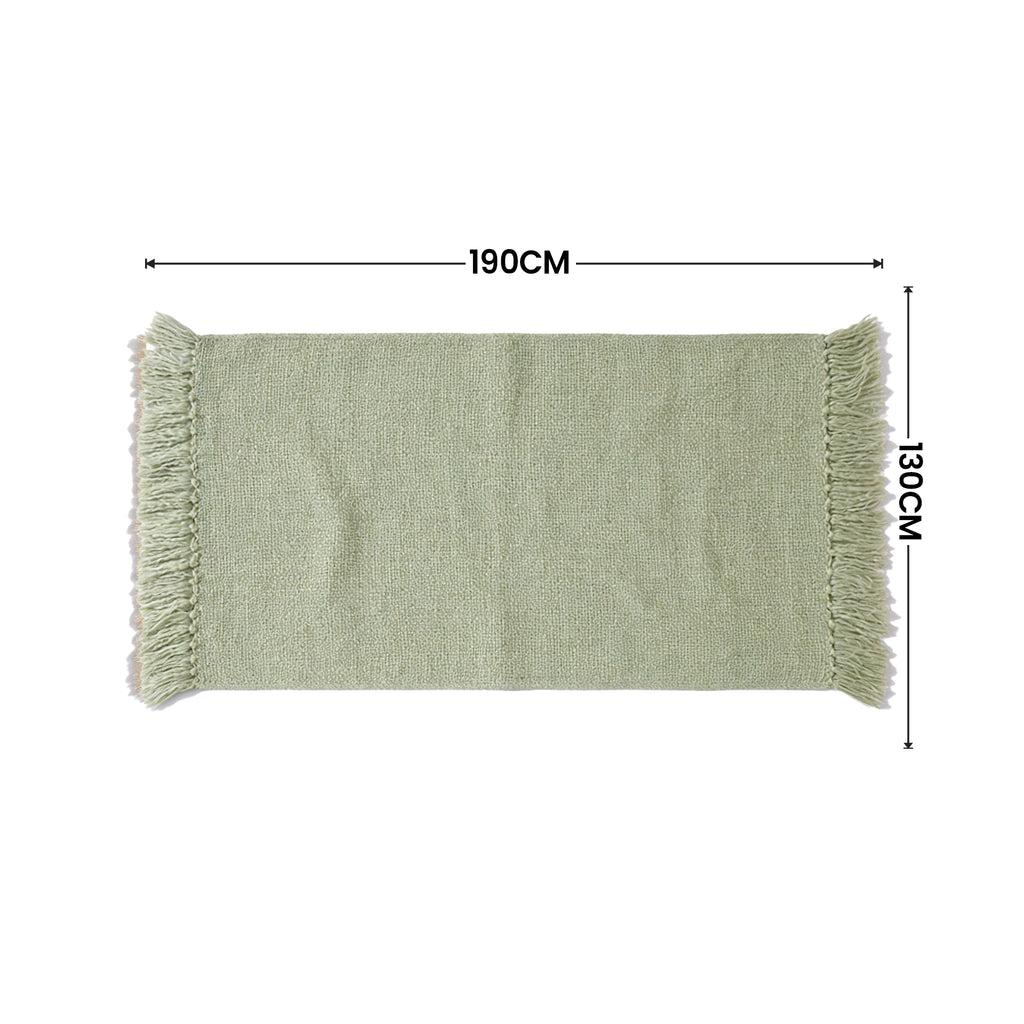 SOGA Matcha Green Polyester Throw Blanket Soft Cozy Sofa Bed