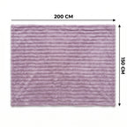 SOGA 150x200cm Purple Flannel Polyester Throw Blanket