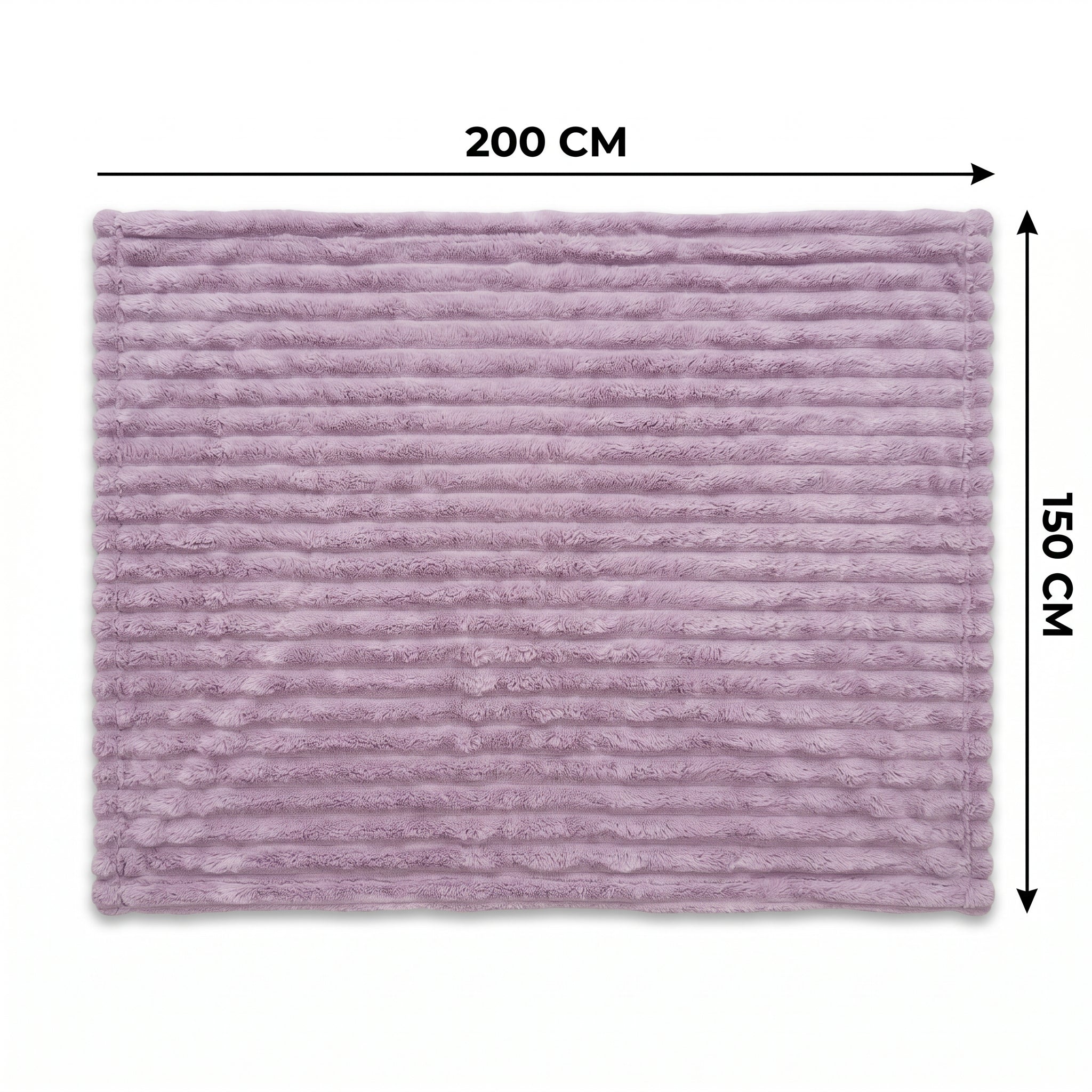 SOGA 150x200cm Purple Flannel Polyester Throw Blanket