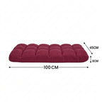 SOGA Burgundy Flannel Lounge Chair Cushion Soft Comfortable Seat Pad