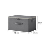 SOGA (45x35x25cm) Grey Fabric Storage Box Home Organizer