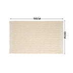SOGA Cream Polyester Throw Blanket Soft Cozy Sofa Bed