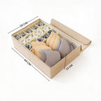 SOGA (44x29x13cm) Beige 15+1 Compartment Fabric Storage Box Organizer