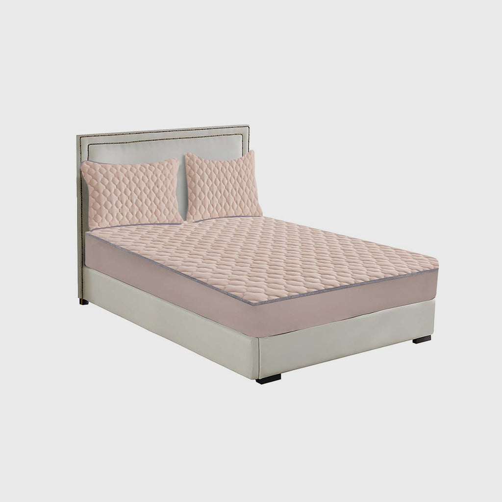 153cm  Beige Wide Mattress Cove  Clover Design
