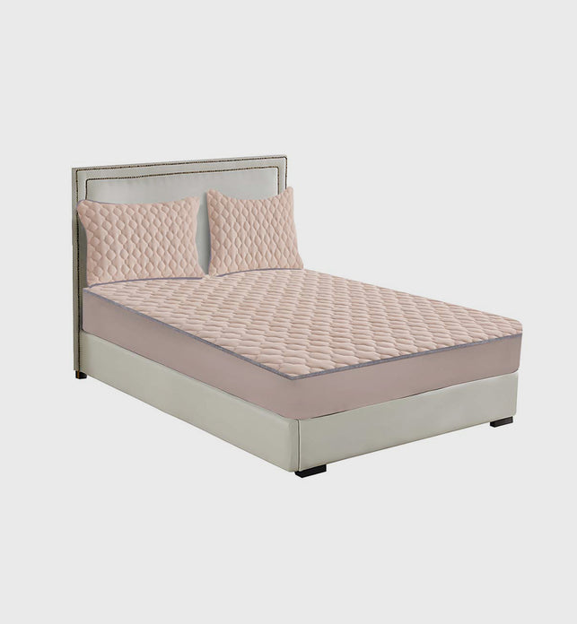 153cm  Beige Wide Mattress Cove  Clover Design