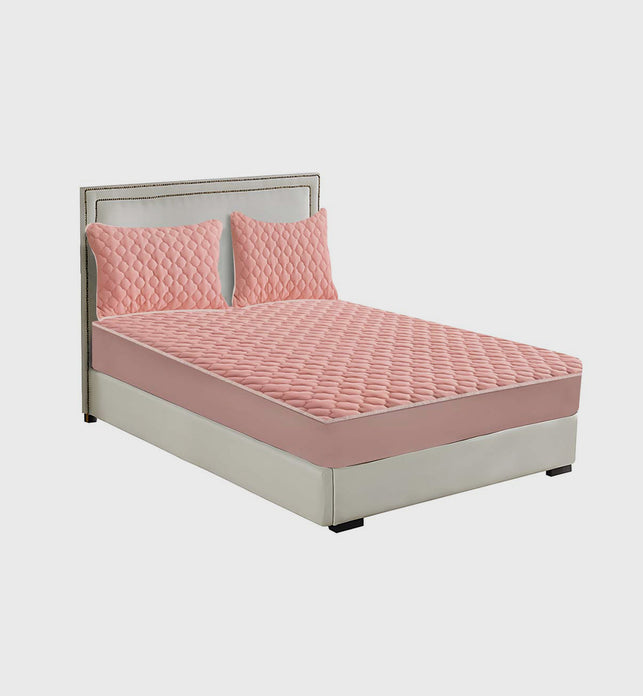 153cm Pink Wide Mattress Cover Clover Design