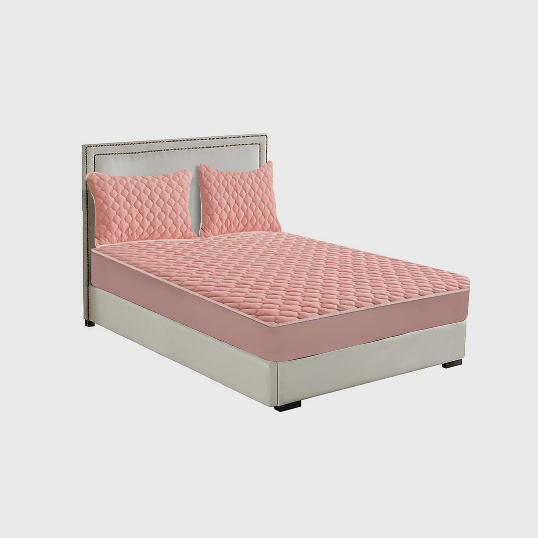 183cm Pink Wide Mattress Cover  Clover Design