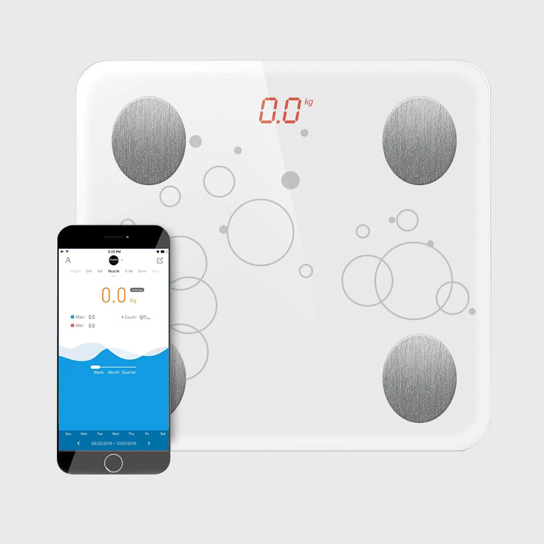 Wireless Bluetooth Digital Body Fat Scale White