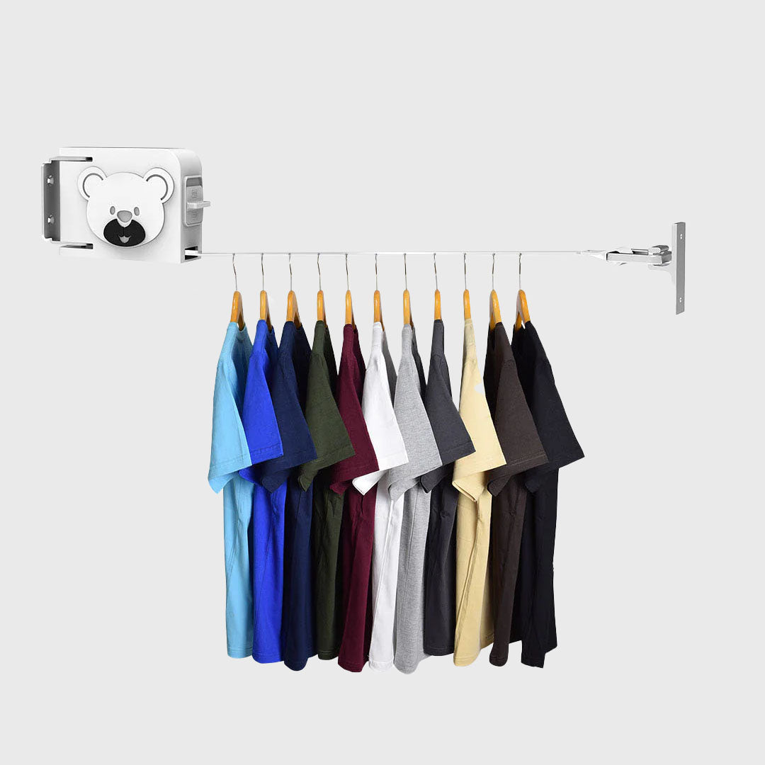 160mm Wall-Mounted Clothes Line Dry Rack White