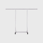 SOGA 200cm Stainless Steel Floor-Standing Clothes Rack - Durable and Space-Saving Laundry Organizer
