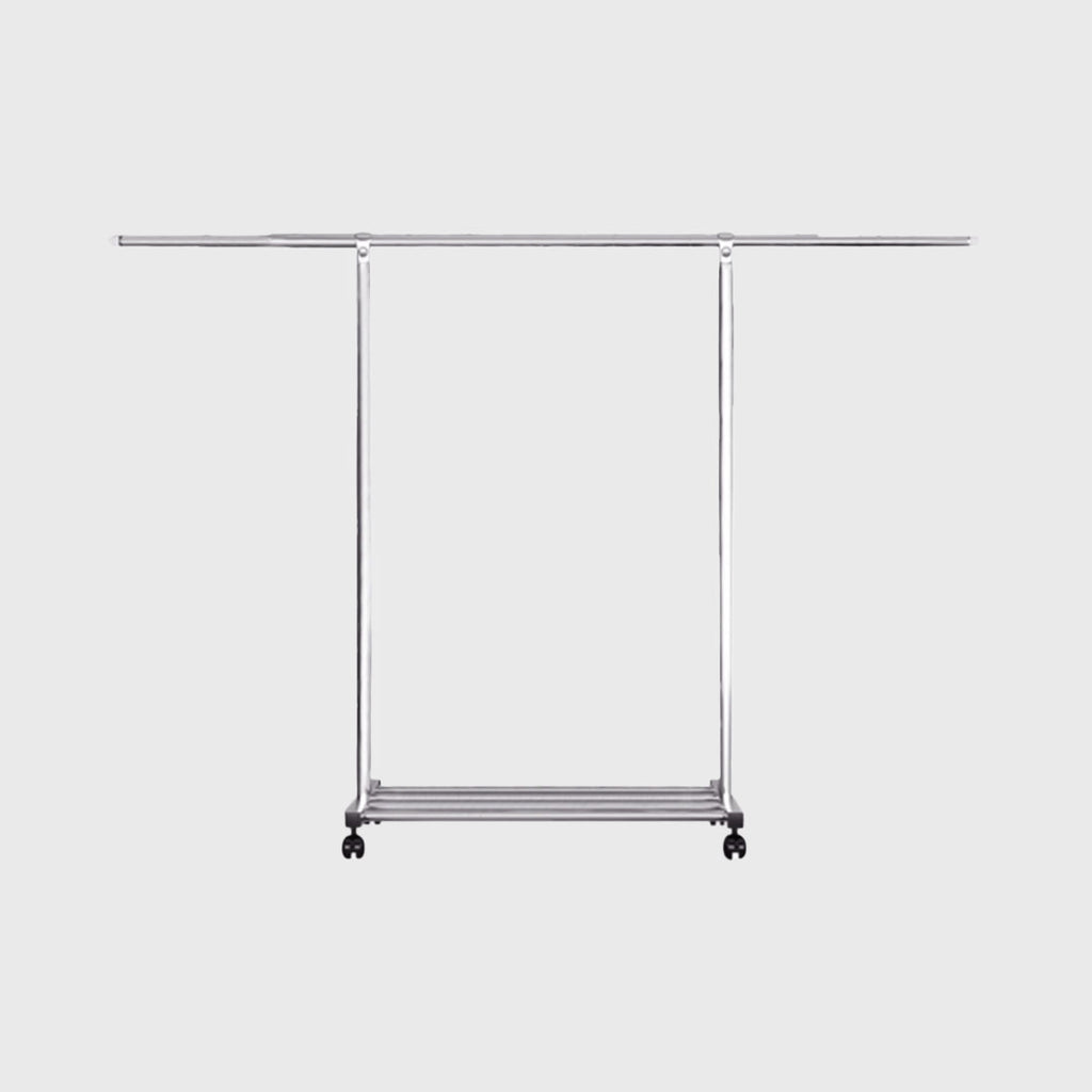 SOGA 200cm Stainless Steel Floor-Standing Clothes Rack - Durable and Space-Saving Laundry Organizer