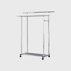 SOGA 120cm Stainless Steel Floor-Standing Clothes Rack - Durable and Space-Saving Laundry Organizer