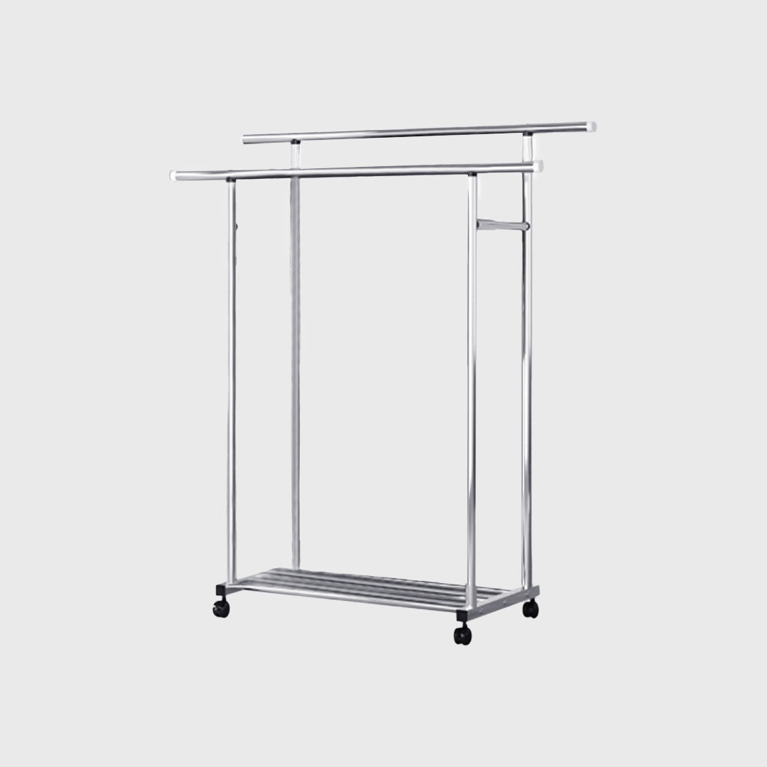 SOGA 120cm Stainless Steel Floor-Standing Clothes Rack - Durable and Space-Saving Laundry Organizer