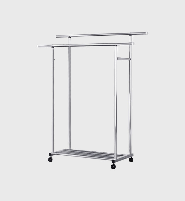 SOGA 120cm Stainless Steel Floor-Standing Clothes Rack - Durable and Space-Saving Laundry Organizer