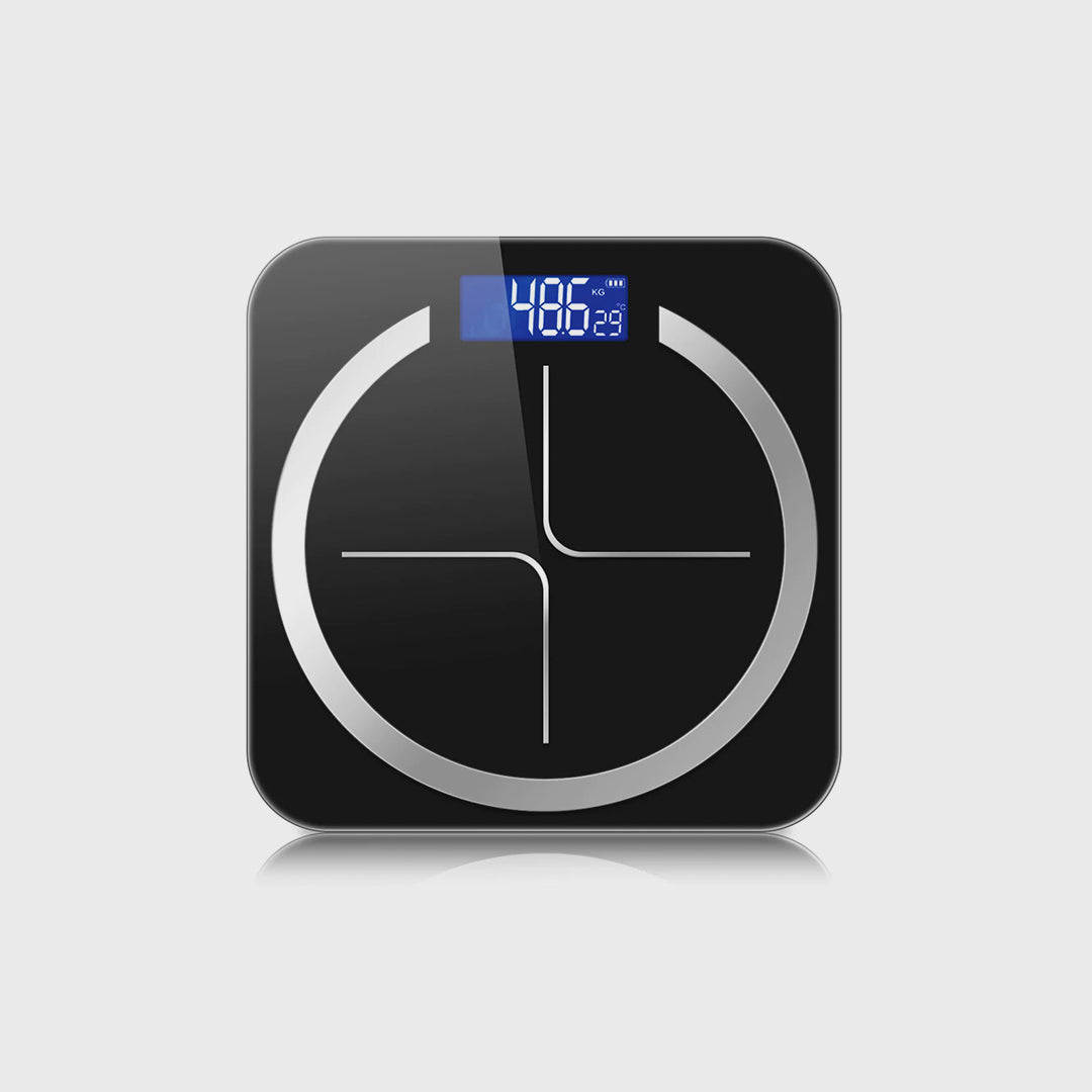 180kg Glass Digital Fitness Electronic Scales Black