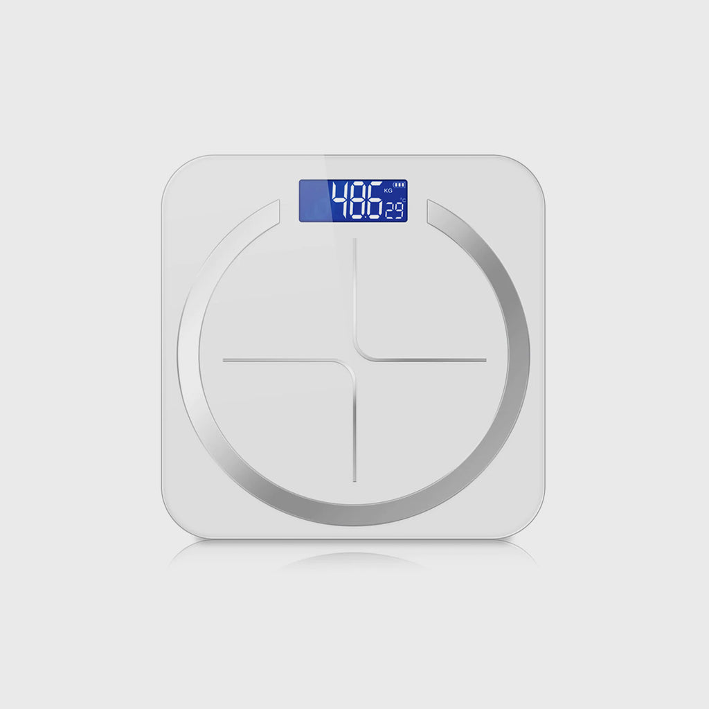 180kg Glass Digital Fitness Electronic Scales White