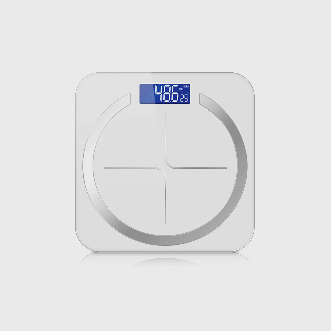 180kg Glass Digital Fitness Electronic Scales White