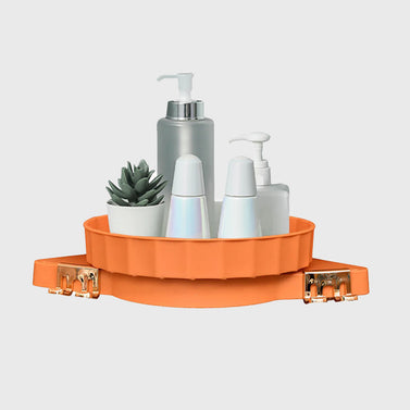 Orange 360 Degree Wall-Mounted Rotating Bathroom Organiser