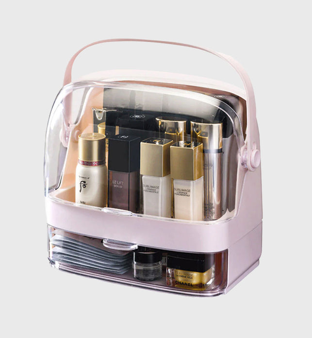 2 Tier White Countertop Makeup Storage Organiser