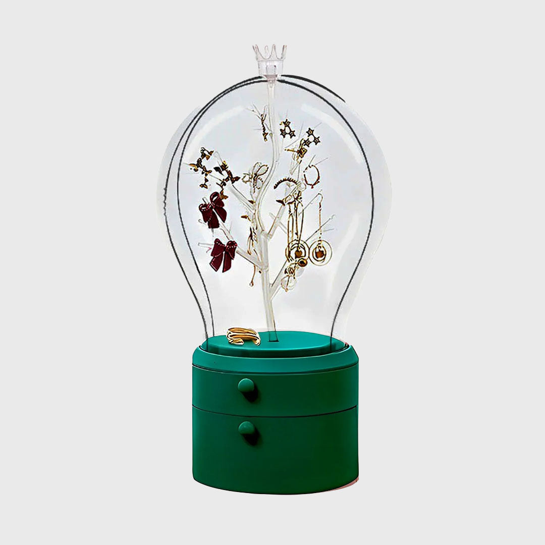 Green 360 Degree Rotating LED Light  Jewelry Storage Organiser