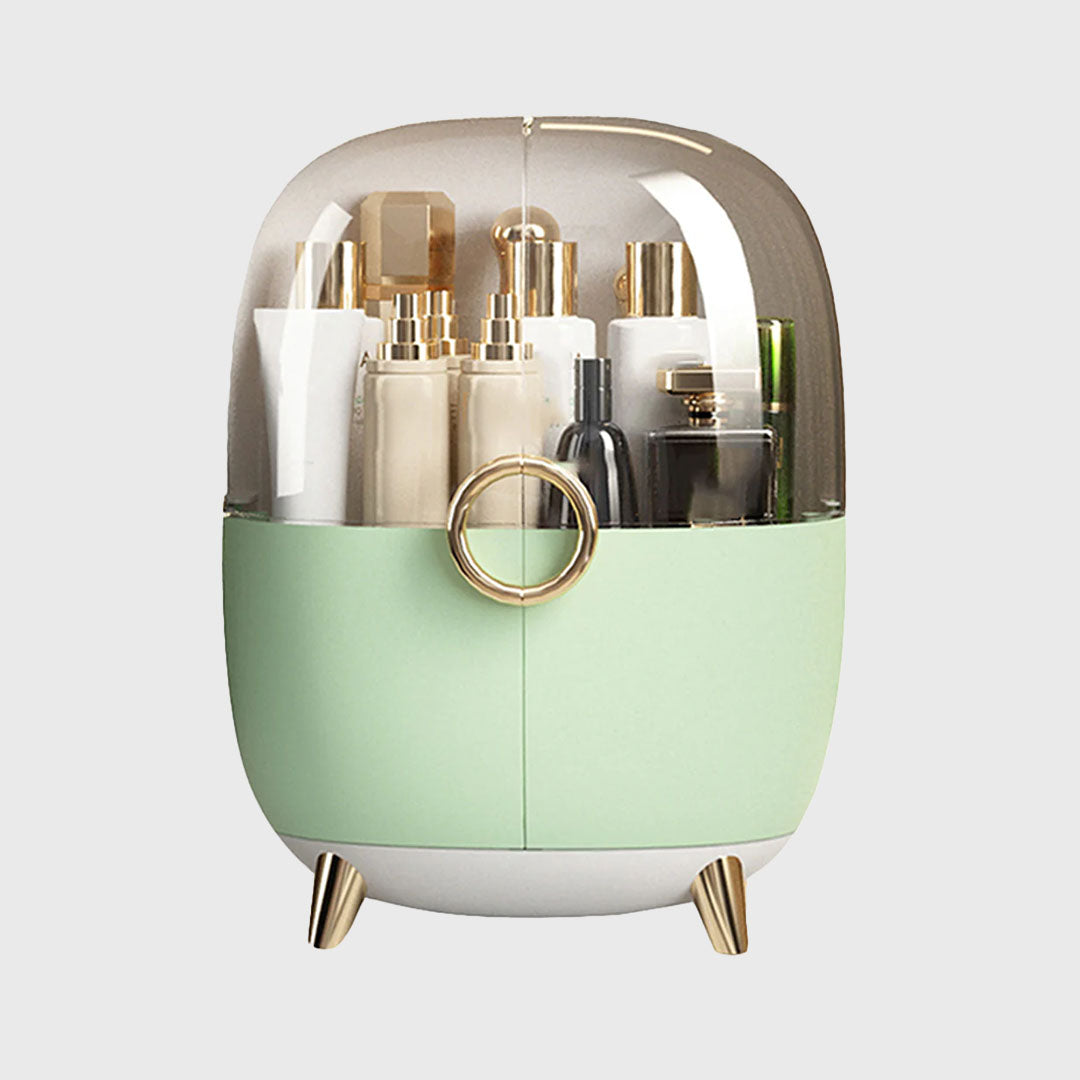 Green Transparent Countertop Cosmetic Storage