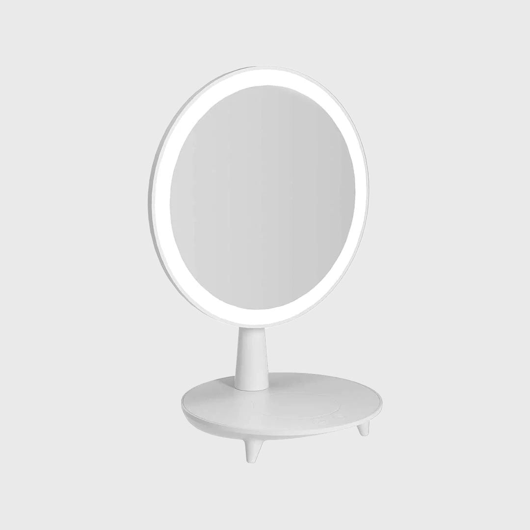 Round White Mirror