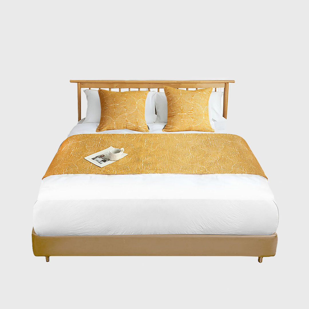 1.5m Bed 3D Arched Bed Banner Vintage Scarf Runner Bedding Tail Pad Flag Set of 3