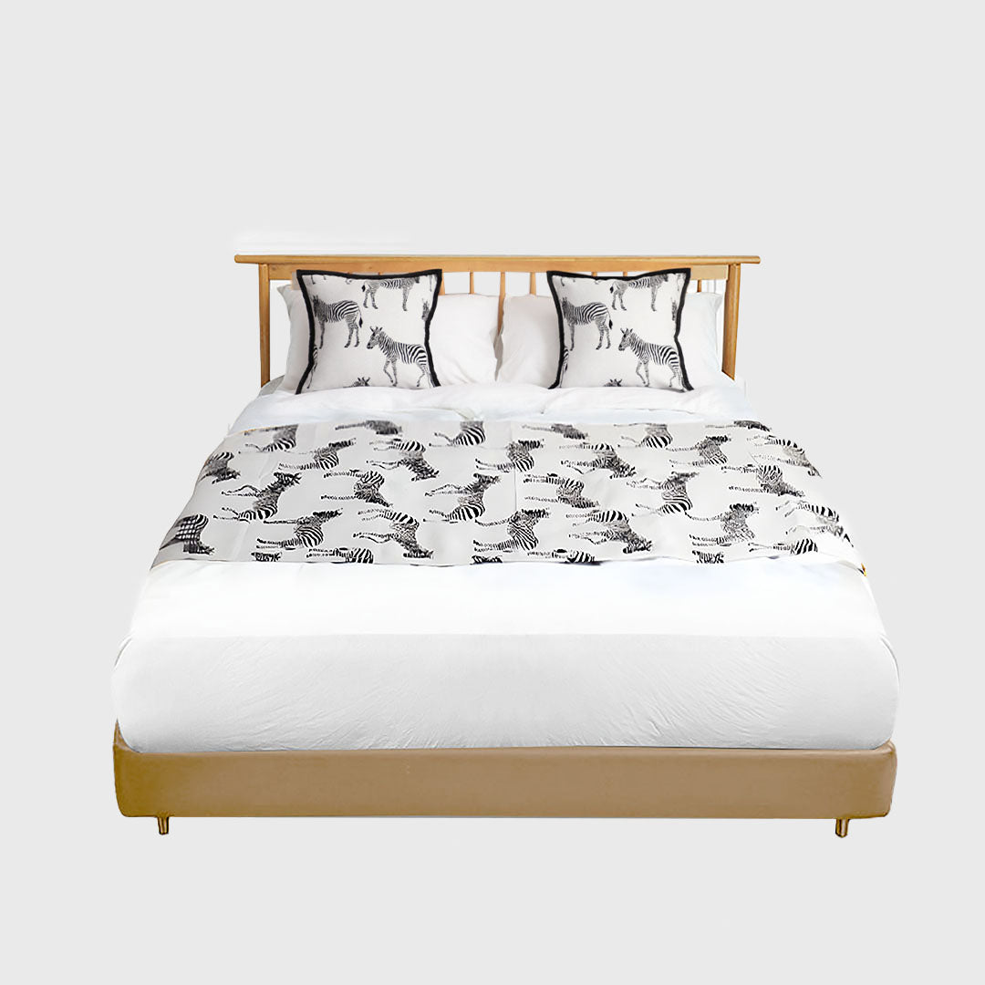 1.5m Bed Light Luxury Zebra Vintage Bed Scarf Runner Bedding Tail Pad Flag For Home Hotel Set of 3