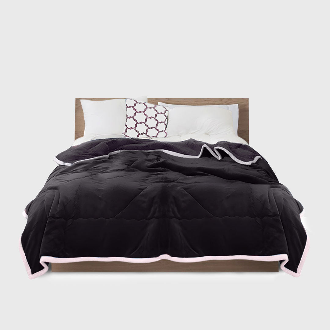 Dark Grey Throw Blanket Warm Cozy