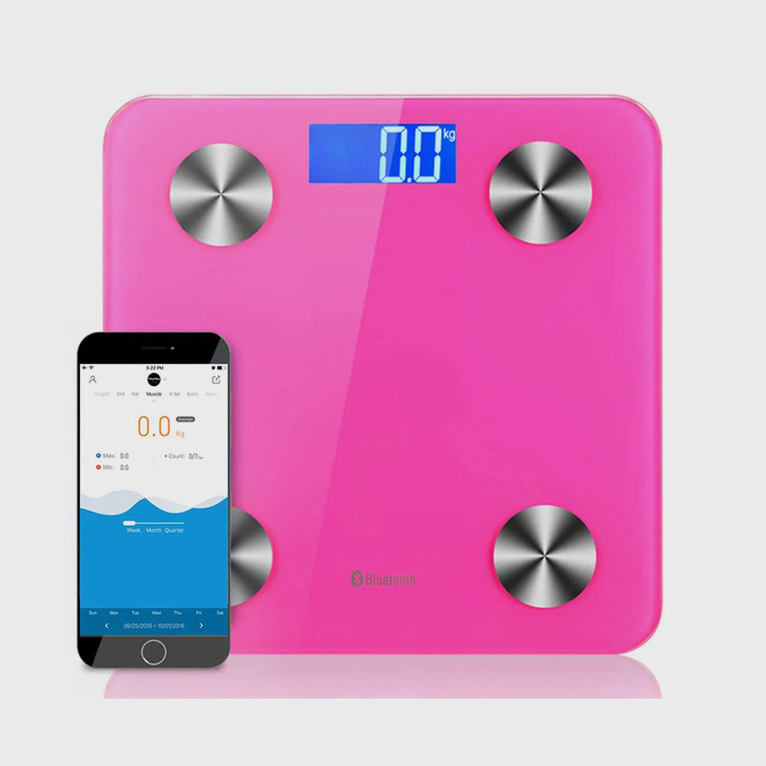 Wireless Bluetooth Digital Body Fat Scale Pink