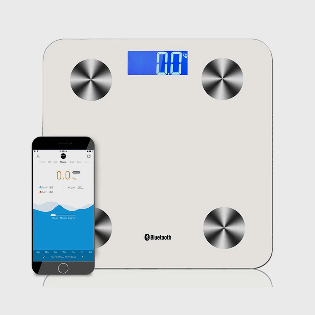 Wireless Bluetooth Digital Body Fat Scale White