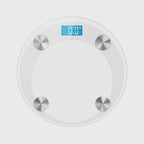 180kg Digital Glass LCD Scales Round White