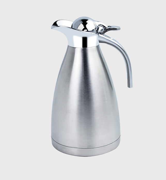 SOGA 1.5L Silver Color 3-Layer Inner Stainless Steel, Vacuum Insulated and Outer Stainless Steel Thermal Flask