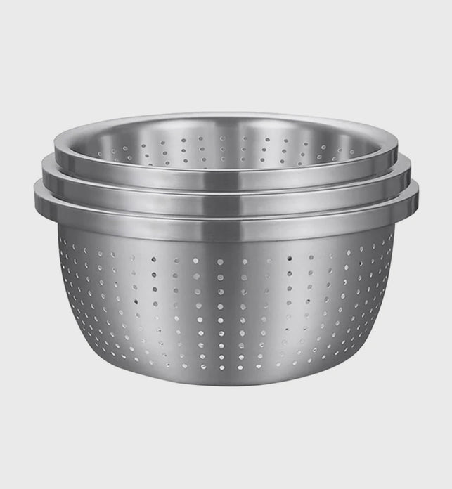 SOGA Stainless Steel Metal Basket Strainer 3PCS Set B