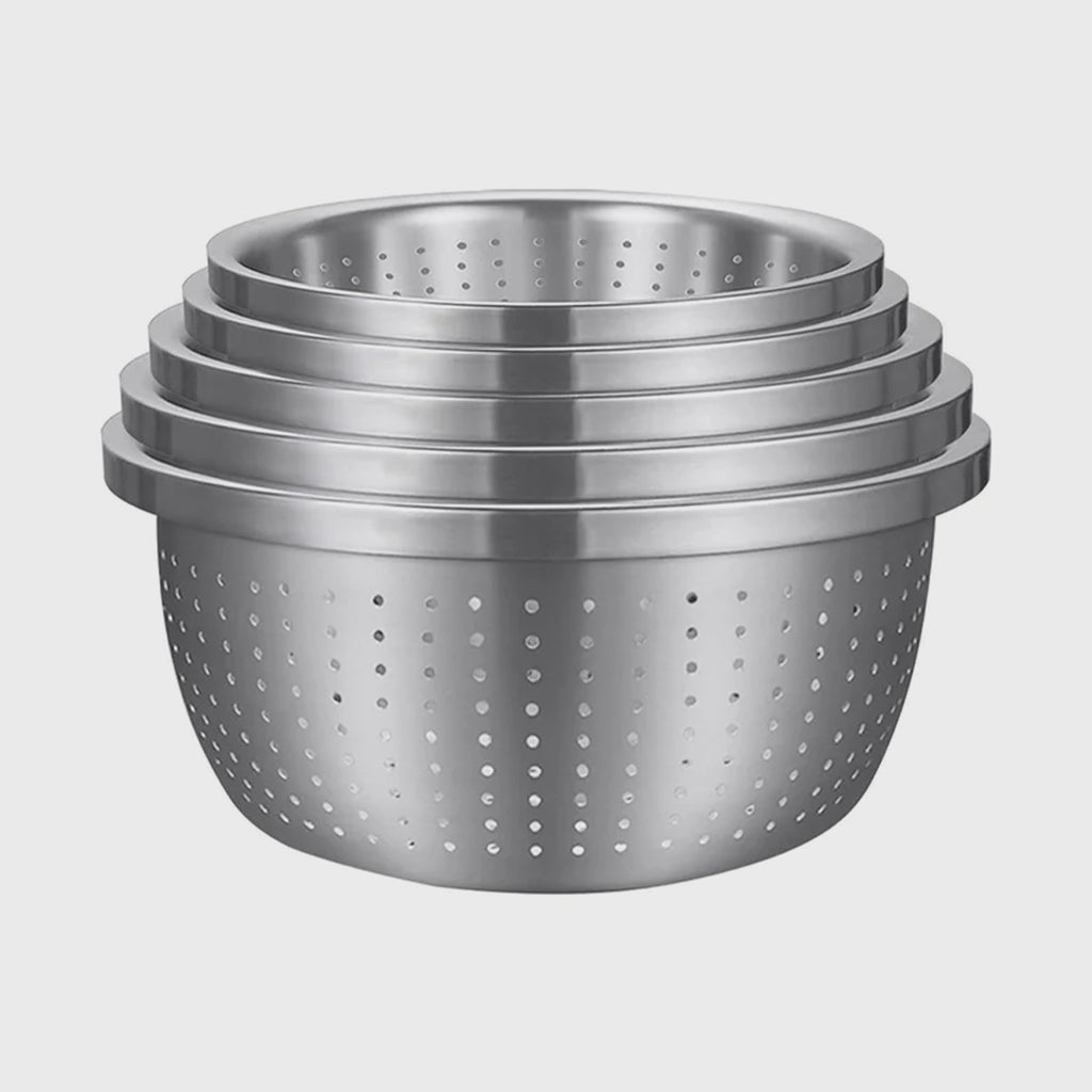 SOGA Stainless Steel Metal Basket Strainer 5PCS Set B