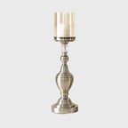 43.3cm Glass Candle Holder Iron Metal