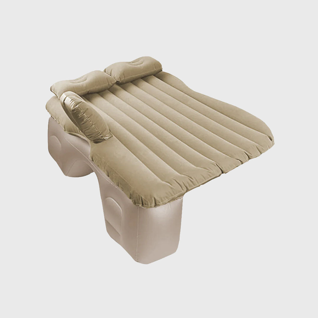 Beige Stripe Inflatable Car Mattress