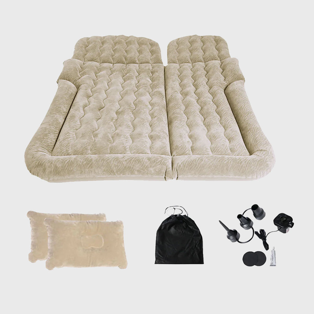 Beige Inflatable Car Boot Mattress