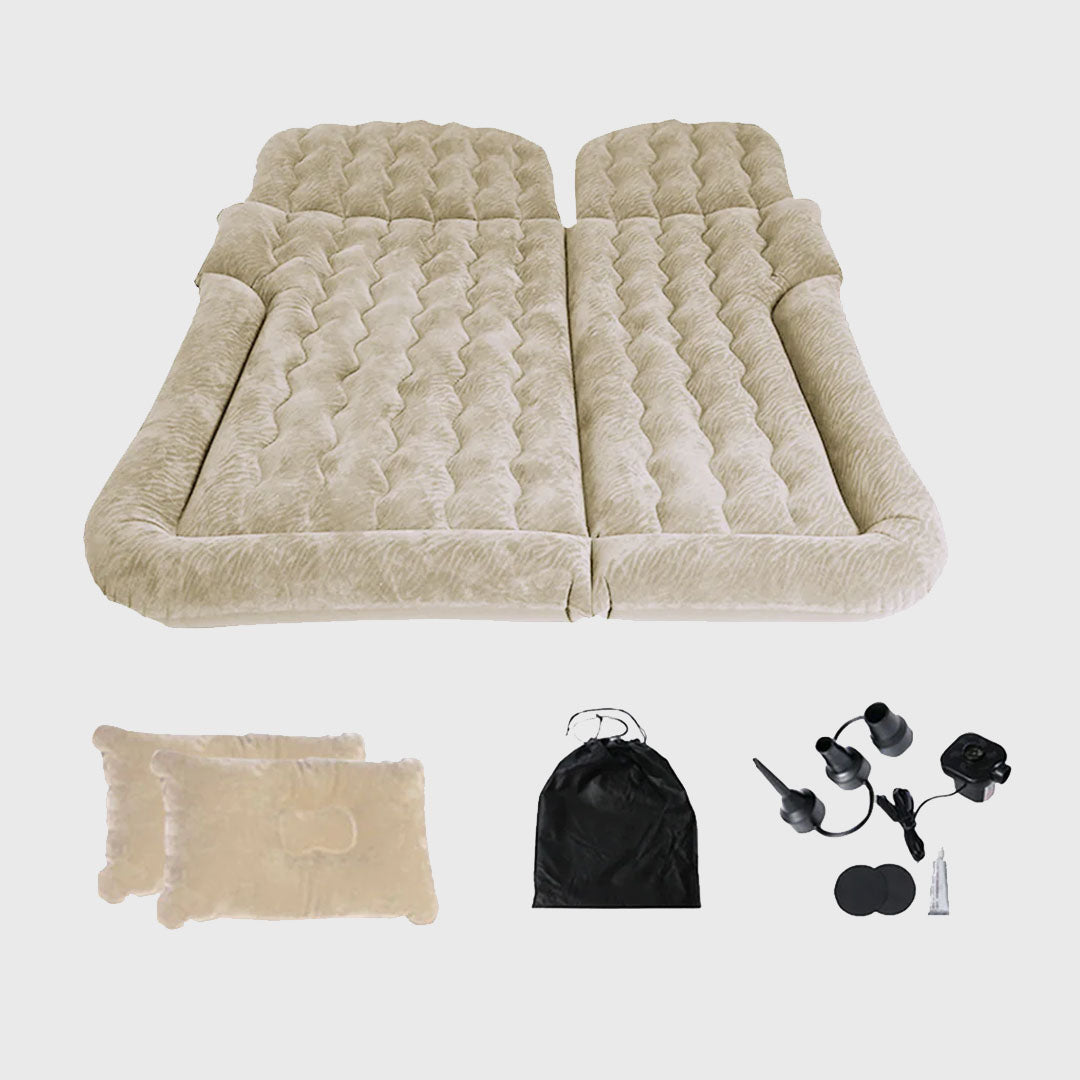 Beige Inflatable Car Boot Mattress